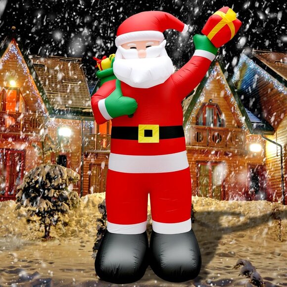 🆕8FT Christmas Inflatable Santa Claus Delivering Presents Outdoor Decoration - Picture 2 of 8